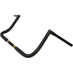 PartzBiz HD LA-7361-12M - LA Choppers 12” Matte Black 1.25” Twin Peaks Touring Handlebars Harley Batwing