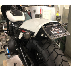 PartzBiz HD LPRK18FB - Bung King 2018+ Fat Bob License Plate Relocation Kit M8 Softail