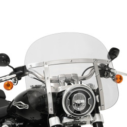 PartzBiz HD MEM3510 - Memphis Shades 13” Fats Clear Windshield Screen Harley Softail Sport Glide 18+