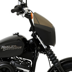 PartzBiz HD MEM7311 - Memphis Shades Gloss Black Cafe Fairing M8 Harley 96+ XL M8 Softail FXBB FXLR