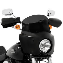 PartzBiz HD MEP87012 - Memphis Shades 17” Black Smoke Tint Road Warrior Windshield Harley Softail Dyna