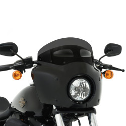 PartzBiz HD MEP87210 - Memphis Shades 7” Dark Smoke Road Warrior Vented Windshield Wind Screen Harley