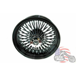 PartzBiz HD MS18562242 - Chrome 18 X 5.5 52 Fat Spoke Rear Wheel Rim 2009+ Harley Touring w/ Cush Drive