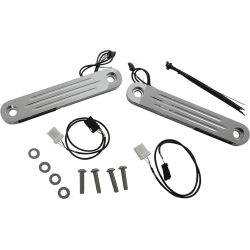 PartzBiz HD PB-DS2-14-C - Custom Dynamics Chrome ProBEAM Dynamic Strips V2 Front Turn Signals Harley Touring 96-Up