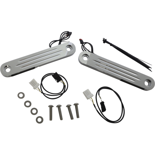 PartzBiz HD: -Custom Dynamics Chrome ProBEAM Dynamic Strips V2 Front Turn Signals Harley Touring 96-Up