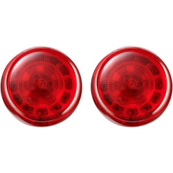 PartzBiz HD PB-R-1157 - Custom Dynamics ProBEAM LED Turn Signal Inserts 1157 Red Lens Harley 68572-64B PartzBiz HD PB-R-1157 - Custom Dynamics ProBEAM LED Turn Signal Inserts 1157 Red Lens Harley 68572-64B