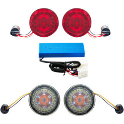 PartzBiz HD PB-RR-57-S - Custom Dynamics ProBEAM Rear Red Ring LED Turn Signal Insert Smoke Lens PartzBiz HD PB-RR-57-S - Custom Dynamics ProBEAM Rear Red Ring LED Turn Signal Insert Smoke Lens