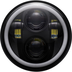 PartzBiz HD PG-575-B - Custom Dynamics Black 5.75" ProGLOW Headlamp w/ Color Changing Halo Harley PartzBiz HD PG-575-B - Custom Dynamics Black 5.75" ProGLOW Headlamp w/ Color Changing Halo Harley