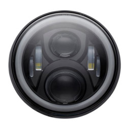 PartzBiz HD PG-7-14-B - Custom Dynamics Black ProGlow 7" LED Headlight w/ Color Halo Harley 84-20