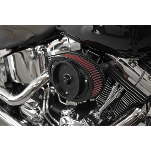 PartzBiz HD: 3492196-K&N RK-Series Air Intake Cleaner System Black Billet OE Harley Softail 13-15