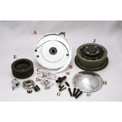 PartzBiz HD SHS-600 - BDL 2” Shorty Open Belt Drive Primary Kit 1970-1978 Harley Shovelhead Big Twin