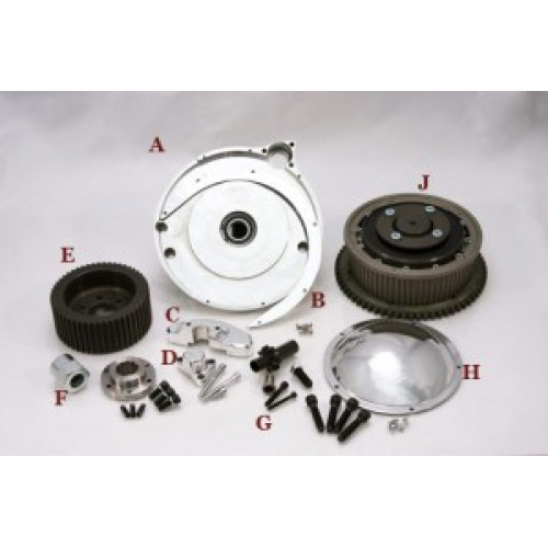 PartzBiz HD: 3443137-BDL 2” Shorty Open Belt Drive Primary Kit 1970-1978 Harley Shovelhead Big Twin PartzBiz HD: 3443137-BDL 2” Shorty Open Belt Drive Primary Kit 1970-1978 Harley Shovelhead Big Twin