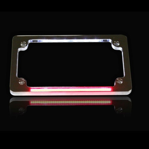 PartzBiz HD: -Custom Dynamics Universal Chrome Horizontal Plate Frame LED Truflex¬†Bar Light electra road street glide king best for buy davidson flh flt amber light indicator built in plug n play 2001-2307 2001-2308 2001-2309 2001-2310 2001-2311 2001-2312 
