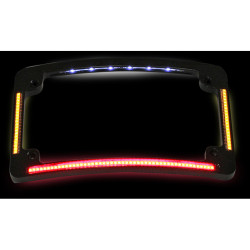 PartzBiz HD TF05-B - Custom Dynamics TF05-B Black All-In-One LED Quad Radius Horizontal License Plate Frame Universal 2030-0788 20300788 Harley Metric Honda Yamaha Kawasaki Triumph Victory PartzBiz HD TF05-B - Custom Dynamics TF05-B Black All-In-One LED Quad Radius Horizontal License Plate Frame Universal 2030-0788 20300788 Harley Metric Honda Yamaha Kawasaki Triumph Victory