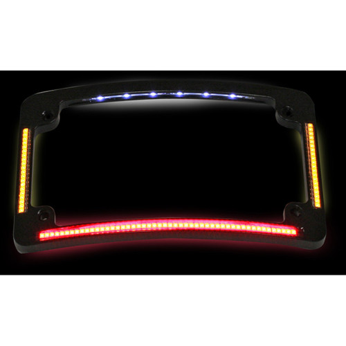 PartzBiz HD: -Custom Dynamics TF05-B Black All-In-One LED Quad Radius Horizontal License Plate Frame Universal 2030-0788 20300788 Harley Metric Honda Yamaha Kawasaki Triumph Victory PartzBiz HD: -Custom Dynamics TF05-B Black All-In-One LED Quad Radius Horizontal License Plate Frame Universal 2030-0788 20300788 Harley Metric Honda Yamaha Kawasaki Triumph Victory