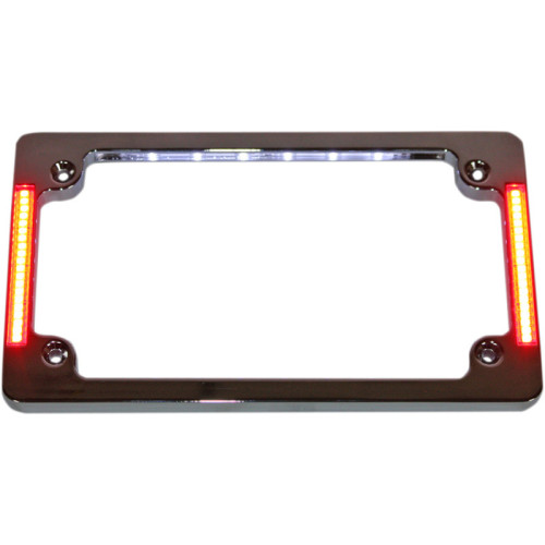 PartzBiz HD: -Custom Dynamics Chrome Tri Horizonal Motorcycle Plate Frames Flush Mount Leds | TF07-C PartzBiz HD: -Custom Dynamics Chrome Tri Horizonal Motorcycle Plate Frames Flush Mount Leds | TF07-C