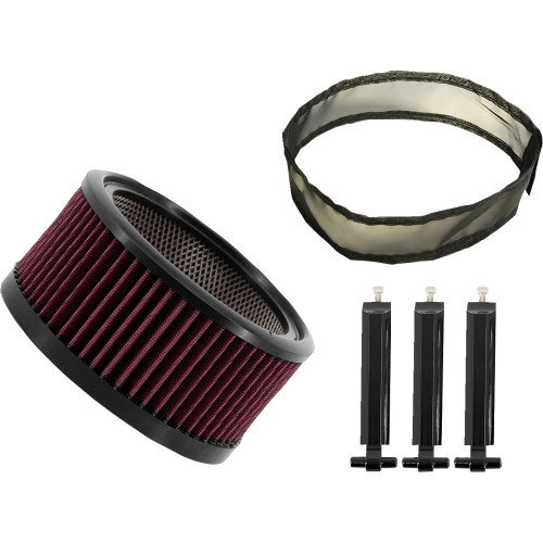 PartzBiz HD: 3482713-Trask Big Power Assault Air Filter Cleaner Kit Chrome High Flow Aluminum