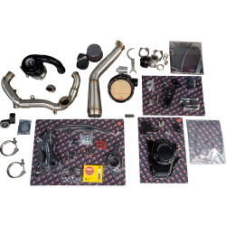 PartzBiz HD TM-7600 - Trask Tornado Turbo Perform Kit Pipe Black Brushed Harley Touring Softail 17+ PartzBiz HD TM-7600 - Trask Tornado Turbo Perform Kit Pipe Black Brushed Harley Touring Softail 17+
