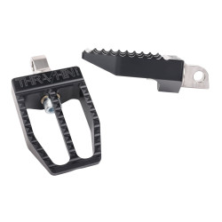 PartzBiz HD TSC-2019-1-SR - Thrashin Supply Black Rear Militant Aluminum Footpegs 2018+ Harley Softail