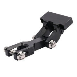 PartzBiz HD TSC-2216 - Thrashin OG Riser Speedometer Gauge Relocation Bracket Black Aluminum Harley