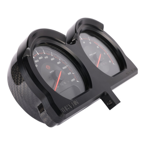 PartzBiz HD: 3488547-Thrashin Speedometer Gauge Relocation Kit Black CF Aluminium Harley FLRT 2015+ PartzBiz HD: 3488547-Thrashin Speedometer Gauge Relocation Kit Black CF Aluminium Harley FLRT 2015+