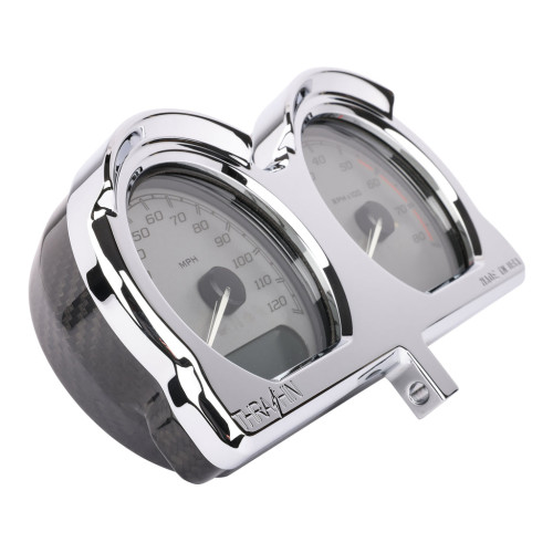 PartzBiz HD: 3488549-Thrashin Speedometer Gauge Relocation Kit Chrome CF Aluminium Harley FLRT 2015+ PartzBiz HD: 3488549-Thrashin Speedometer Gauge Relocation Kit Chrome CF Aluminium Harley FLRT 2015+