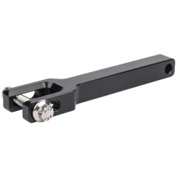 PartzBiz HD TSC-2709-1 - Thrashin OG Extension Speedometer Gauge Relocation Bracket Black Aluminum Harley