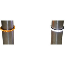 PartzBiz HD TW49AWS - Custom Dynamics TruWRAPZ¬Æ Amber/White Dual LED Fork Lights 49mm TW49AWS 2040-1498 20401498