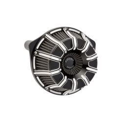 PartzBiz HD 18-947 - Arlen Ness 10 Gauge Air Cleaner Filter Kit Black Harley Touring Softail 17+ M-8