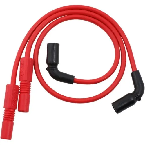 PartzBiz HD: 3442732-Accell 8mm SS Red Spark Plug Wire Wires Set Harley Touring Bagger Dresser 09-16