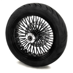 PartzBiz HD ACM1635BLKOUTR-BWPACKAGE - 16 3.5 46 Fat King Spoke ดุมล้อหลังสีดำ ชุดยางล้อ Blackwall Harley PartzBiz HD ACM1635BLKOUTR-BWPACKAGE - 16 3.5 46 Fat King Spoke ดุมล้อหลังสีดำ ชุดยางล้อ Blackwall Harley