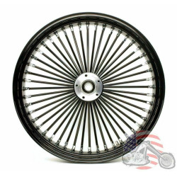 PartzBiz HD ACM2135BLKOUTDD-25MM-ABS - 21 3.5 Blackout 46 Fat Spoke ล้อหน้าสีดำ Dual Disc ขอบ 08+ Harley 25 มม.ABS PartzBiz HD ACM2135BLKOUTDD-25MM-ABS - 21 3.5 Blackout 46 Fat Spoke ล้อหน้าสีดำ Dual Disc ขอบ 08+ Harley 25 มม.ABS