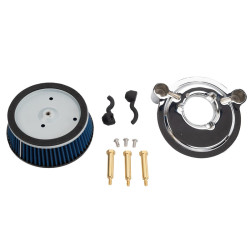 PartzBiz HD ACMSUCKERBT-CHROME - Chrome Sucker High Flow Stage 1 เครื่องกรองอากาศไอดี Harley Big Twin Cam