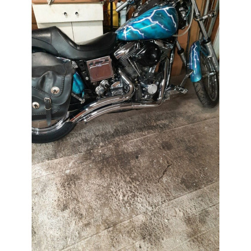 PartzBiz HD: 3476719-Chrome Big Radius Radius Curves ระบบท่อลากท่อไอเสียแบบเต็ม Harley Dyna 91-05 PartzBiz HD: 3476719-Chrome Big Radius Radius Curves ระบบท่อลากท่อไอเสียแบบเต็ม Harley Dyna 91-05