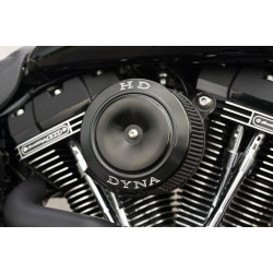 PartzBiz HD BS-CAP1 - HD DYNA Black Billet Machined Sucker กรองอากาศ Big Filter Cover Harley