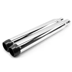 PartzBiz HD ACMRINE17C - 3.5” Chrome Black Slip-On Mufflers Exhaust Pipes 2017-2020 Harley Touring Bagger PartzBiz HD ACMRINE17C - 3.5” Chrome Black Slip-On Mufflers Exhaust Pipes 2017-2020 Harley Touring Bagger
