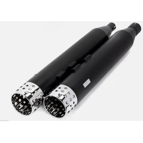 PartzBiz HD: 3442382-4.5‚” ท่อท่อไอเสียสลิปออนสวิสชีสสีดำ 2017+ Harley Touring M8