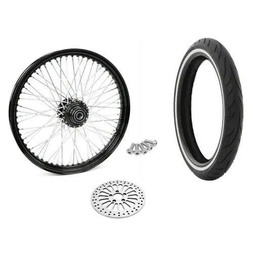 PartzBiz HD: 3462896-21 2.15 60 Spoke Front Wheel Black Tire Package 08-18 Harley Softail Dyna SDWW PartzBiz HD: 3462896-21 2.15 60 Spoke Front Wheel Black Tire Package 08-18 Harley Softail Dyna SDWW