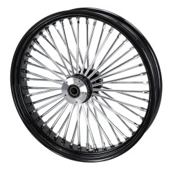 PartzBiz HD ACM2135BLKRMHBSD - 21x3.5 Chrome 46 Fat Spoke ล้อหน้าสีดำ Harley Softail Single Disc PartzBiz HD ACM2135BLKRMHBSD - 21x3.5 Chrome 46 Fat Spoke ล้อหน้าสีดำ Harley Softail Single Disc