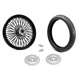 PartzBiz HD ACM2135BLKOUTDD-25MM-BWPACKAGE - 21 3.5 46 Fat King Spoke สีดำด้านหน้า BW ชุดล้อ Harley Touring Dual 08+ PartzBiz HD ACM2135BLKOUTDD-25MM-BWPACKAGE - 21 3.5 46 Fat King Spoke สีดำด้านหน้า BW ชุดล้อ Harley Touring Dual 08+
