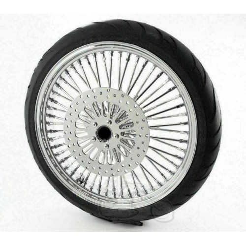 PartzBiz HD: 3472206-21 3.5 46 Fat King Spoke Front Chrome Blackwall Wheel Tire Package 08+ Harley SD PartzBiz HD: 3472206-21 3.5 46 Fat King Spoke Front Chrome Blackwall Wheel Tire Package 08+ Harley SD
