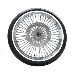 PartzBiz HD ACM2135CHRDD-WWPACKAGE - 21 3.5 46 Fat King Spoke Front Chrome Rim Whitewall Wheel Tyre Package Harley DD PartzBiz HD ACM2135CHRDD-WWPACKAGE - 21 3.5 46 Fat King Spoke Front Chrome Rim Whitewall Wheel Tyre Package Harley DD