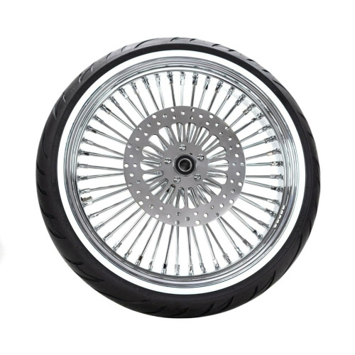 PartzBiz HD: 3462849-21 3.5 46 Fat King Spoke Front Chrome Rim Whitewall Wheel Tire Package Harley DD PartzBiz HD: 3462849-21 3.5 46 Fat King Spoke Front Chrome Rim Whitewall Wheel Tire Package Harley DD