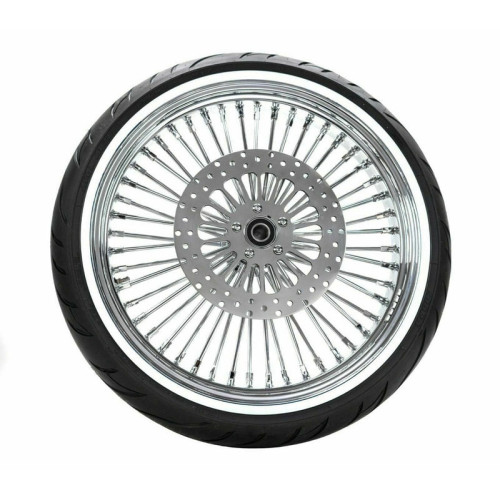 PartzBiz HD: 3477228-21 3.5 46 Fat King Spoke Front Chrome Whitewall Wheel Tire Package 08+ Harley DD PartzBiz HD: 3477228-21 3.5 46 Fat King Spoke Front Chrome Whitewall Wheel Tire Package 08+ Harley DD