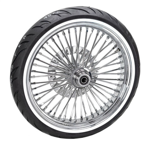 PartzBiz HD: 3472208-21 3.5 46 Fat King Spoke Front Chrome Whitewall Wheel Tire Package 08+ Harley SD PartzBiz HD: 3472208-21 3.5 46 Fat King Spoke Front Chrome Whitewall Wheel Tire Package 08+ Harley SD