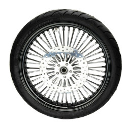 PartzBiz HD ACM2135BLKRMHBDDBWPACKAGE - 21 3.5 สีดำ 46 Fat Daddy King Spoke Wheel Package BW Dual Disc Harley Touring PartzBiz HD ACM2135BLKRMHBDDBWPACKAGE - 21 3.5 สีดำ 46 Fat Daddy King Spoke Wheel Package BW Dual Disc Harley Touring