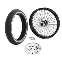 PartzBiz HD ACM2135BLKRMHBSD-WW-PACKAGE - 21 3.5 สีดำ 46 Fat King Spoke ขอบล้อหน้าแพ็คเกจ WW SD แผ่นดิสก์เดี่ยว Harley PartzBiz HD ACM2135BLKRMHBSD-WW-PACKAGE - 21 3.5 สีดำ 46 Fat King Spoke ขอบล้อหน้าแพ็คเกจ WW SD แผ่นดิสก์เดี่ยว Harley