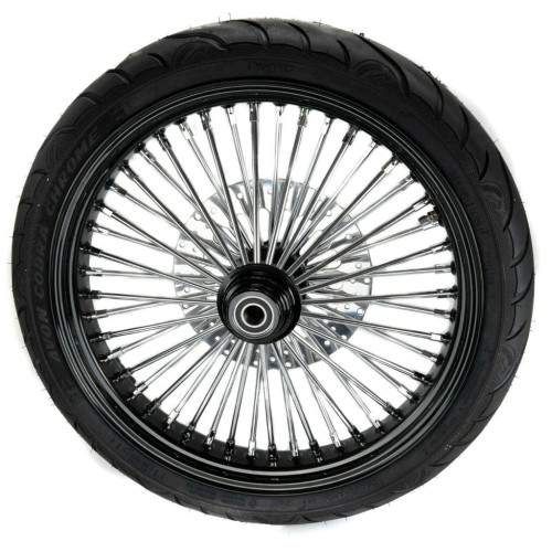 PartzBiz HD: 3463962-21 3.5 Black Rim 46 Fat King Spoke Front Wheel Package BW Single Disc Harley 08+ PartzBiz HD: 3463962-21 3.5 Black Rim 46 Fat King Spoke Front Wheel Package BW Single Disc Harley 08+