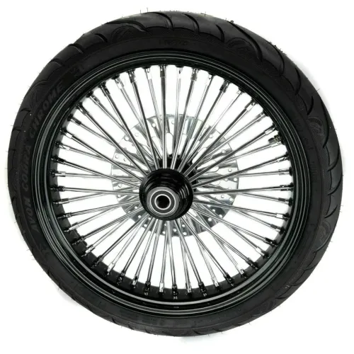 PartzBiz HD: 3462739-21 x 3.5 สีดำ 46 Fat King Spoke Front Single Disc Wheel Rim แพคเกจ BW Harley PartzBiz HD: 3462739-21 x 3.5 สีดำ 46 Fat King Spoke Front Single Disc Wheel Rim แพคเกจ BW Harley