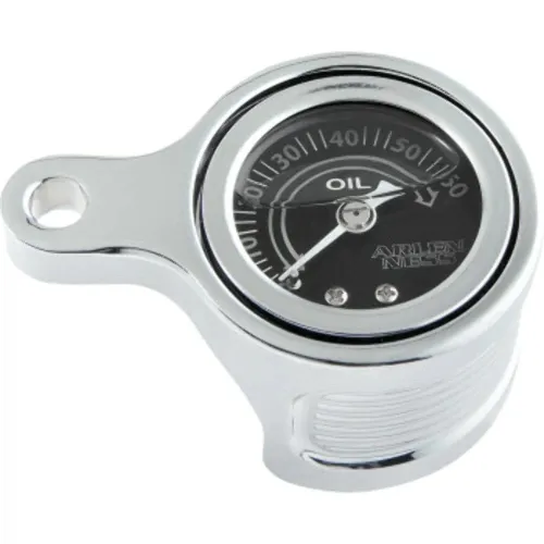 PartzBiz HD: 3481791-Arlen Ness Chrome Rocker Oil Pressure Gauge Kit Harley M8 Softail Touring 17+